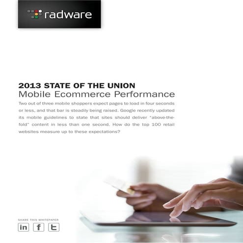 Radware Mobile Ecommerce Performance 2013