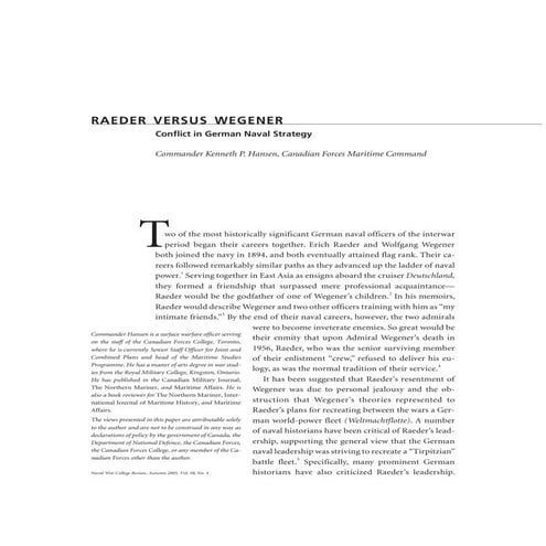 Raeder versus-wagener -conflict-in-german-naval-strategy