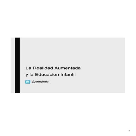 Realidad Aumentada, pizarras digitales y Educación infantil