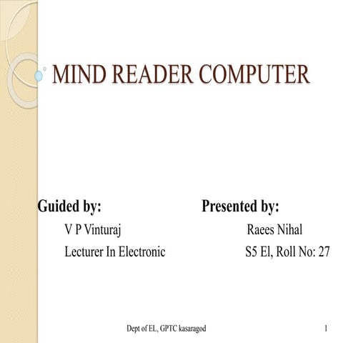 Mind reading computer