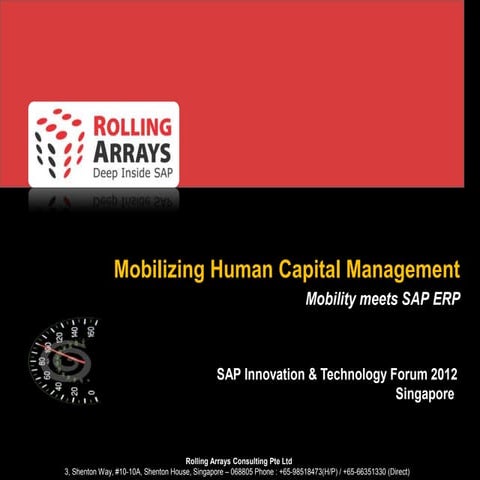 RA-Endeavour SAP Innovation &amp; Technology Forum 2012