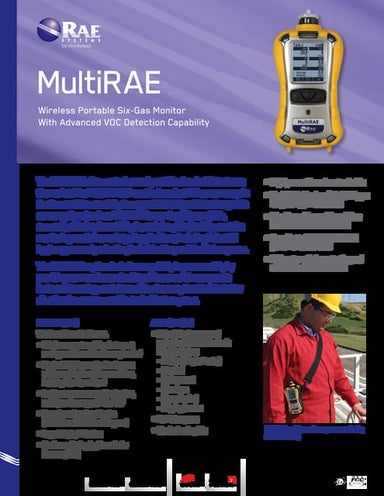 Rae Systems MultiRae Portable Gas Detectors - Brochure