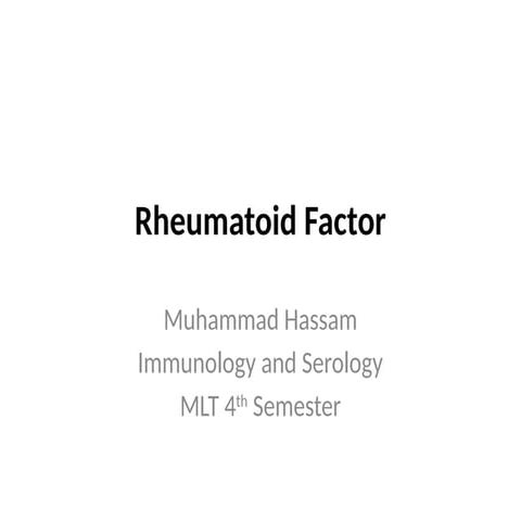 Rheumatoid Arthritis and its causing Factor.pptx