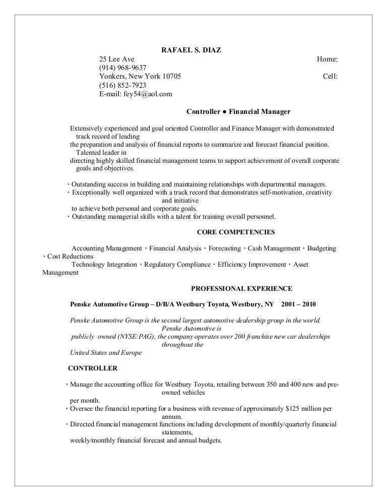 parts manager resumes