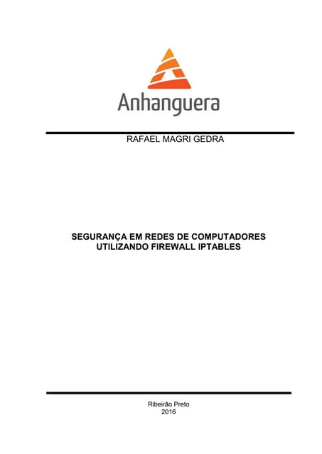 TCC Segurança de Redes e Iptables