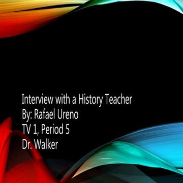 R.U. Interview with a History Teacher
