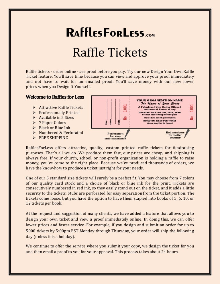 raffle tickets design raffle tickets online free