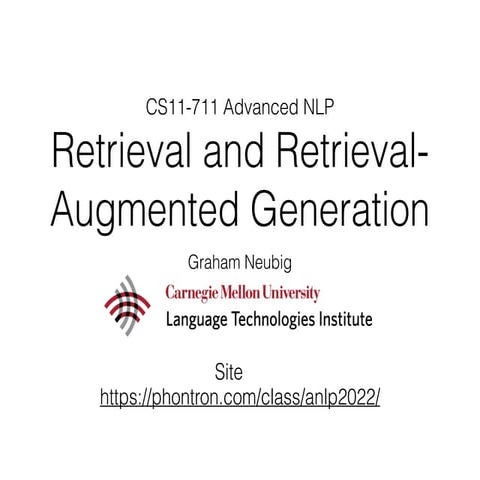 retrieval augmentation generation presentation slide part2