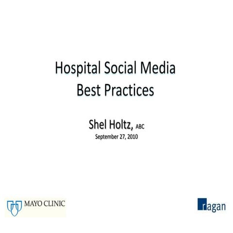 Hospital Social Media Best Practices