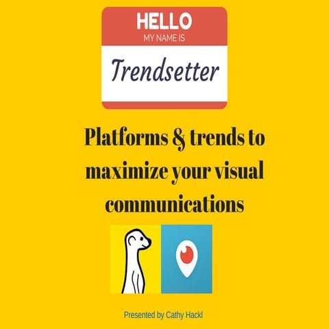 From follower to trendsetter: Platforms and trends to maximize your visual co...