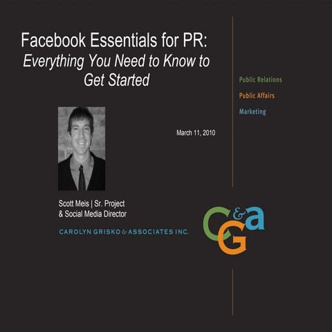 Facebook for Public Relations - PR Daily Presentation