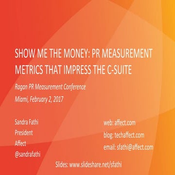 Show Me the Money: PR Metrics that Impress the C-Suite