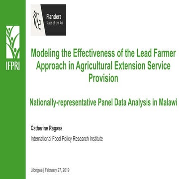Modeling the Effectiveness of the Lead Farmer Approach in Agricultural Extens...