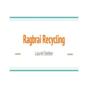 2015 Fall Conference: Event Recycling-RAGBRAI