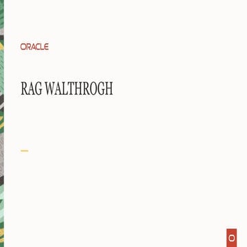 RAG Explainations presentation work in progress