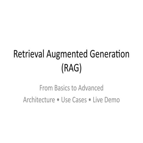 Introduction to RAG (Retrieval Augmented Generation) and its ...