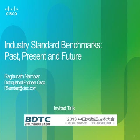 Raghu nambiar：industry standard benchmarks