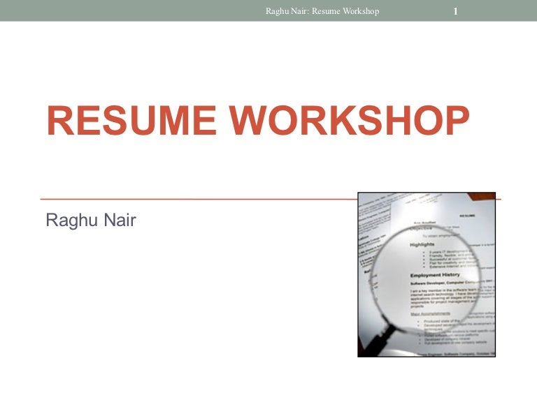 resume workshop presentation