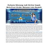 Rahasia menang judi online sepak bola over under ratusan juta rupiah