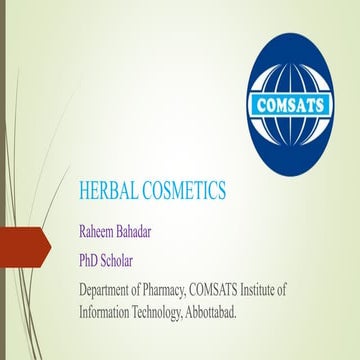 Herbal Cosmetics