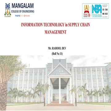 information technology in supply chain management