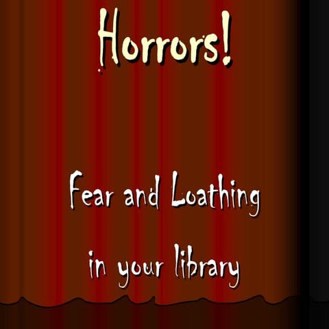Reader's Advisory: Horror