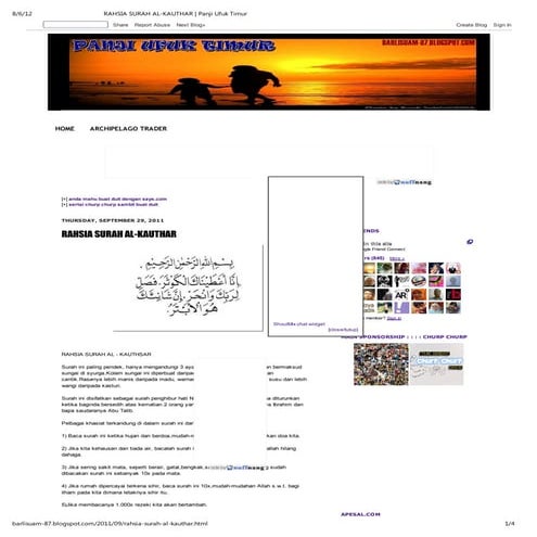 Rahsia surah al kauthar