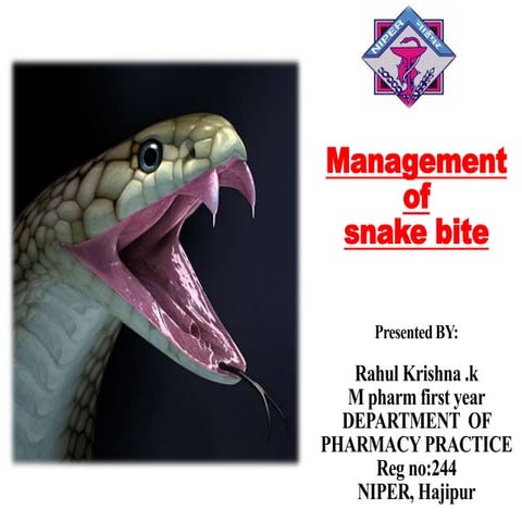 snake bite and management