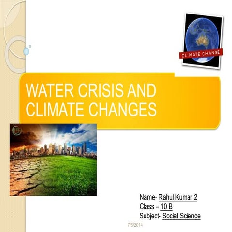 water crisis and climate changes