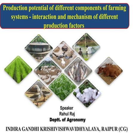 Rahul Raj - Production potential of different components of farming systems.pptx