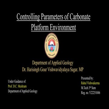 Controlling Parameters of Carbonate platform Environment