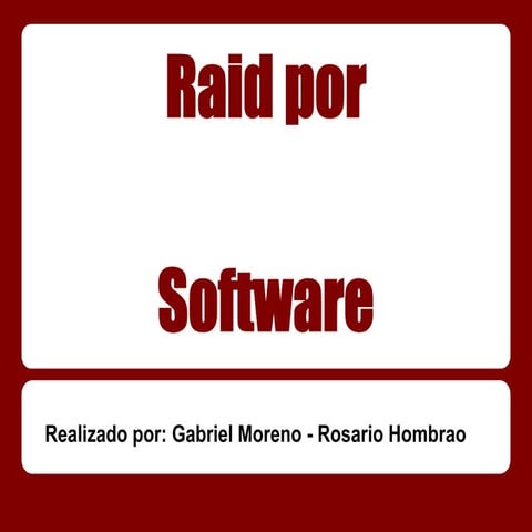 Raid Por Software