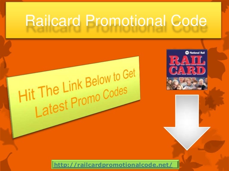 Railcard promotional code