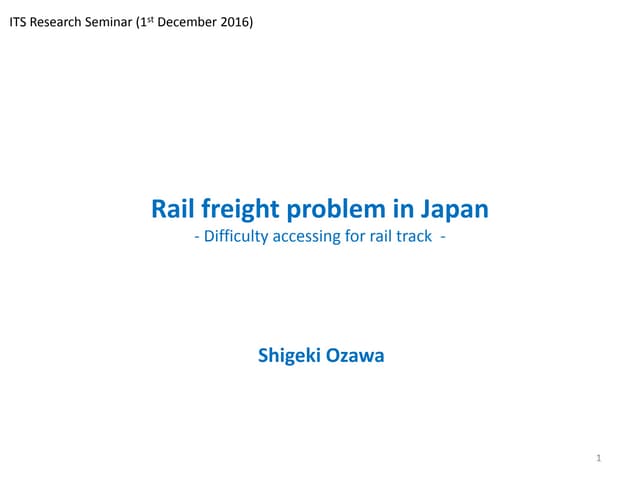 Rail freight in Japan - track access