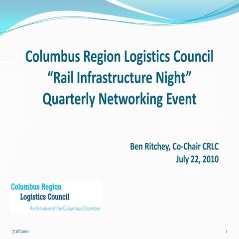 Rail Night, CRLC Presentation
