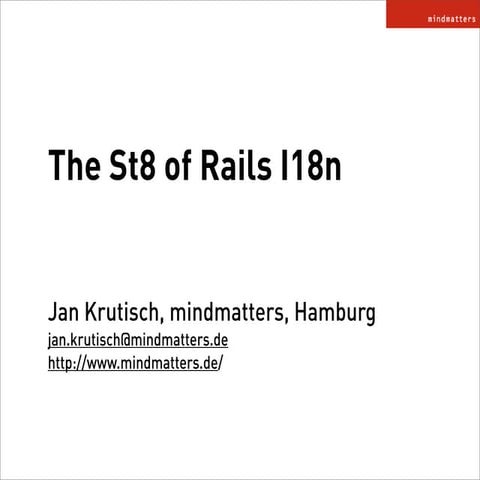 Rails i18n - Railskonferenz 2007