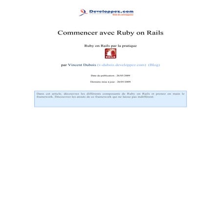 Ruby on Rails - Part 1