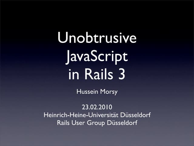 Unobtrusive JavaScript in Rails 3