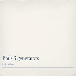 Rails 3 generators