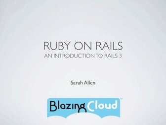 An introduction to Rails 3