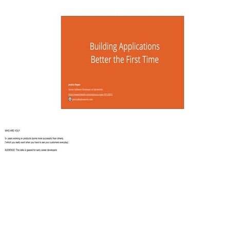 Rails conference 2016 building applications better the first time