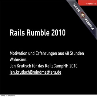 Railsrumble railscamphh 2010