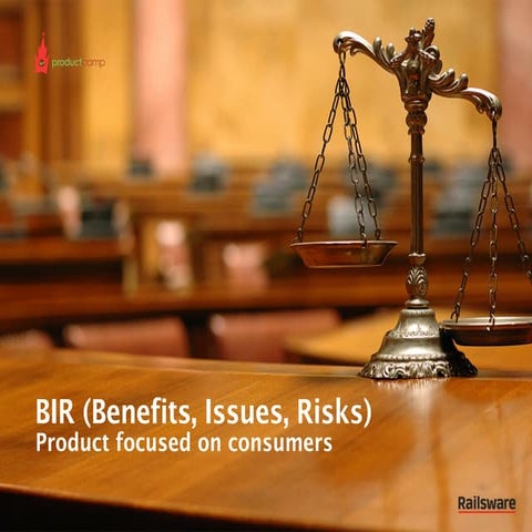 BIR ( benefit, issue, risk) product focused on consumers (Евгений Цветухин, R...