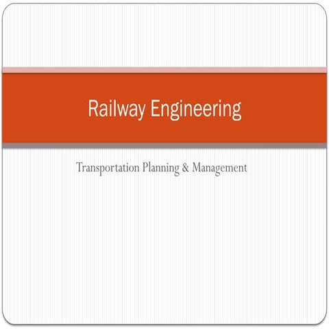 Railway Engineering , Operation Of Railways