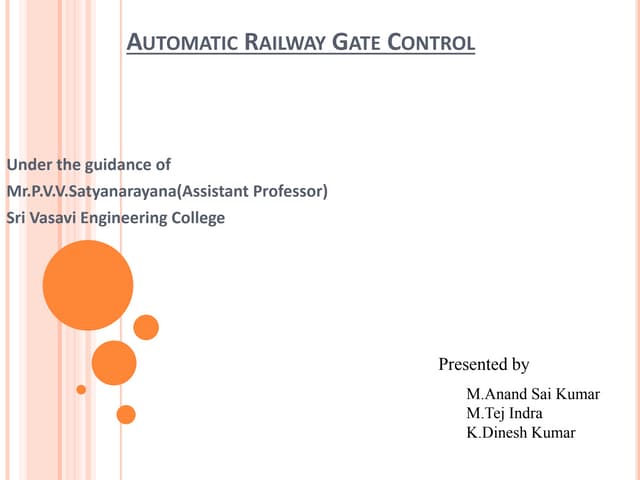 automatic railway gate control using magnetic sensors