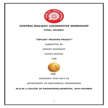 central Railway project report 