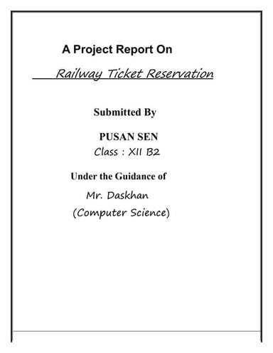 Railway reservation(c++)