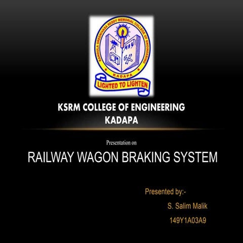 Railway wagon braking system ppt