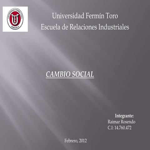 Influencia del cambio social en la dinámica de grupo | PPTX