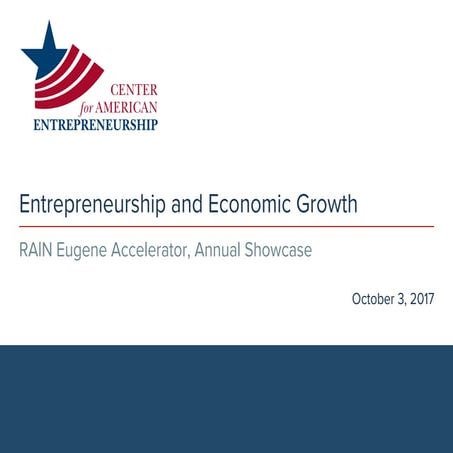 Entrepreneurship and Economic Growth